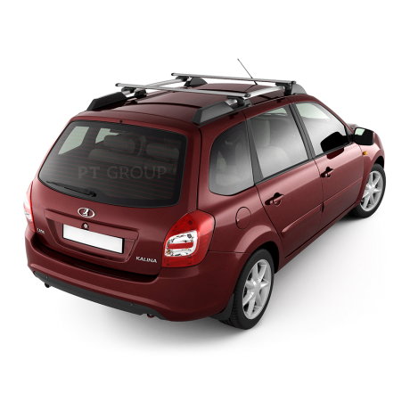 Рейлинги с поперечинами проф.1,05 (Серебристый муар) "Усиленный" L@DA K@lin@ II Универсал 2013-2018 / L@DA Gr@nt@ Универсал 2018- купить недорого с доставкой в Петропавловск-Камчатский